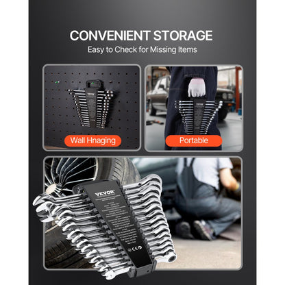 J0030H - 30-Piece Durable Wrench Set with 72-Tooth Ratchet, Metric & SAE