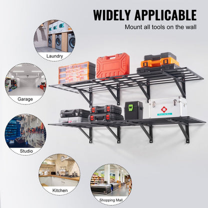 HL2472 - Heavy-Duty Metal Wall Shelving for 800 lbs Storage