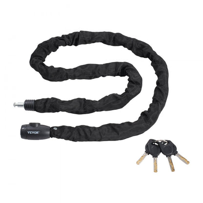 85902 - 180cm Heavy Duty Steel Bike Chain Lock with 4 Keys