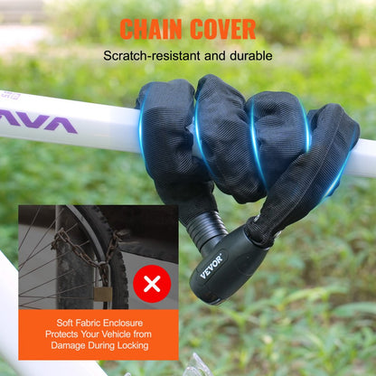 85911 - 120cm VEVOR Heavy-Duty Bicycle Chain Lock for Maximum Security