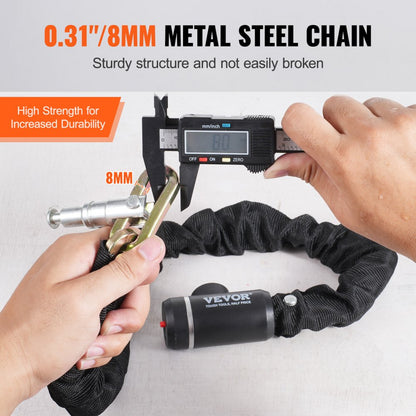 85911 - Premium 34.64" Steel Bike Chain Lock for Ultimate Security
