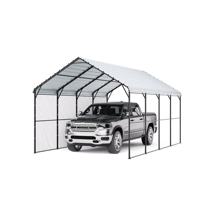 KD-TPQC-006-12x20ft - Durable 12' x 20' Steel Carport for Boats & Vehicles
