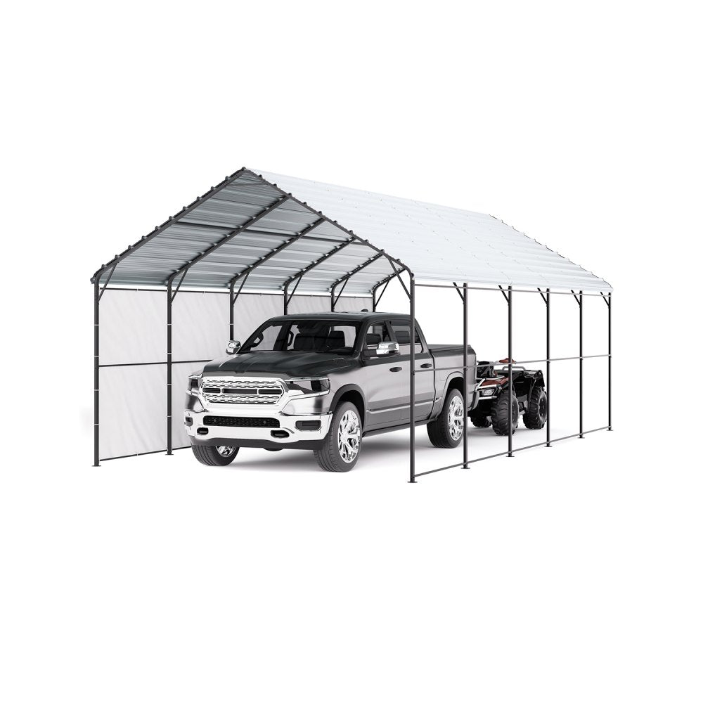 KD-TPQC-007-13x26ft - Durable 13x26ft Heavy-Duty Steel Carport Shelter