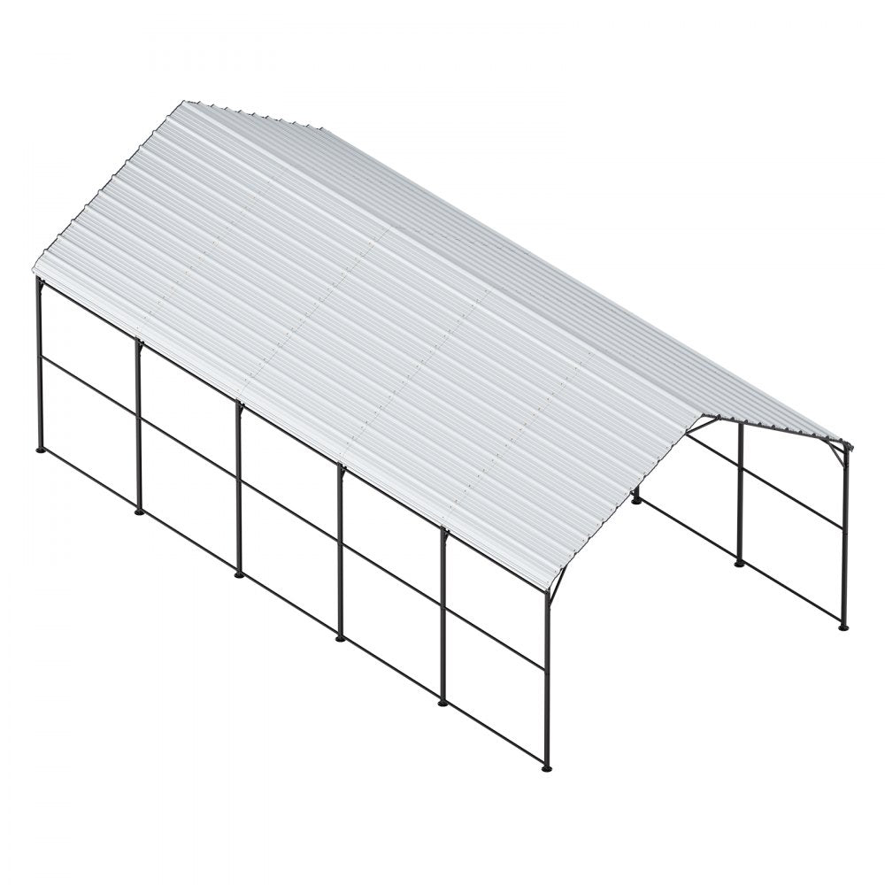 KD-TPQC-007-13x26ft - Durable 13x26ft Heavy-Duty Steel Carport Shelter