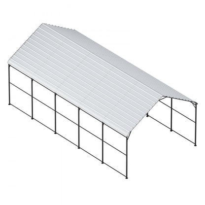 KD-TPQC-007-13x26ft - Durable 13x26ft Heavy-Duty Steel Carport Shelter