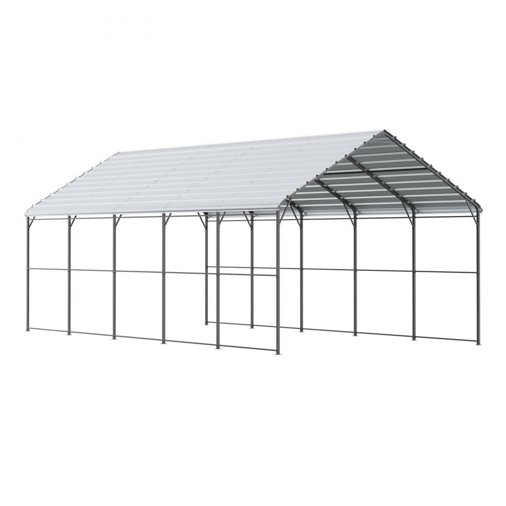 KD-TPQC-007-13x26ft - Durable 13x26ft Heavy-Duty Steel Carport Shelter