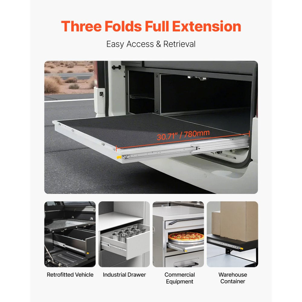 5301/5301Z-30 - Heavy-Duty Steel Drawer Slides, 30.71" Length, 250 lbs Capacity