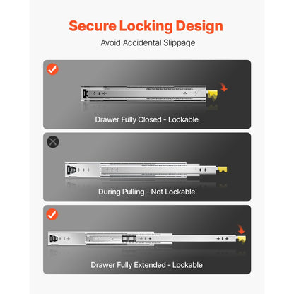 5301/5301Z-36" - Heavy-Duty Ball Bearing Drawer Slides, 250 lbs Capacity, 36" Full Extension
