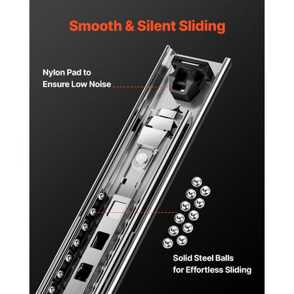 5301/5301Z-60 - 60" Steel Drawer Slides, 250 lbs Load Capacity