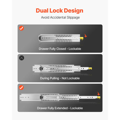 7601Z-32" - Durable Steel Soft-Close Drawer Slides for All Applications