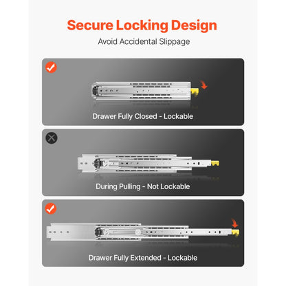 7601/7601Z-32" - Durable Steel Soft-Close Drawer Slides with Smooth Operation