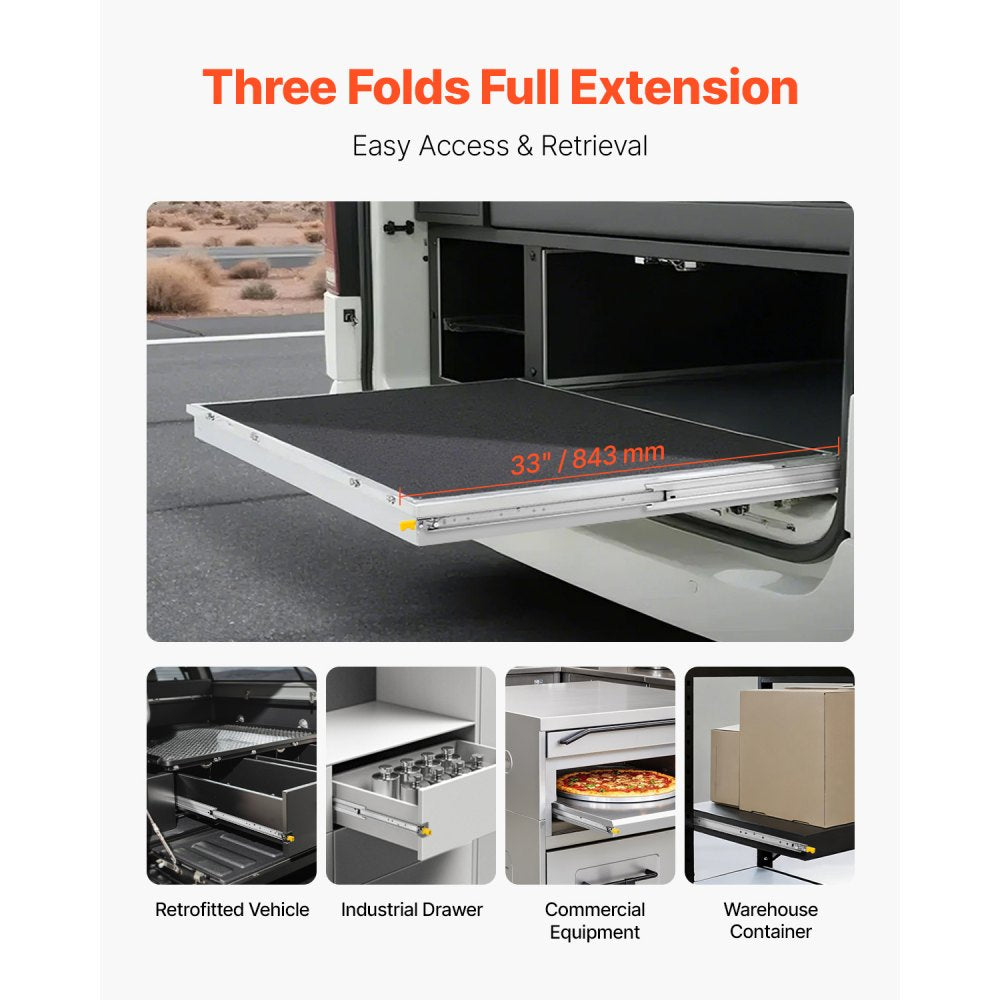 7601/7601Z-32" - Durable Steel Soft-Close Drawer Slides with Smooth Operation