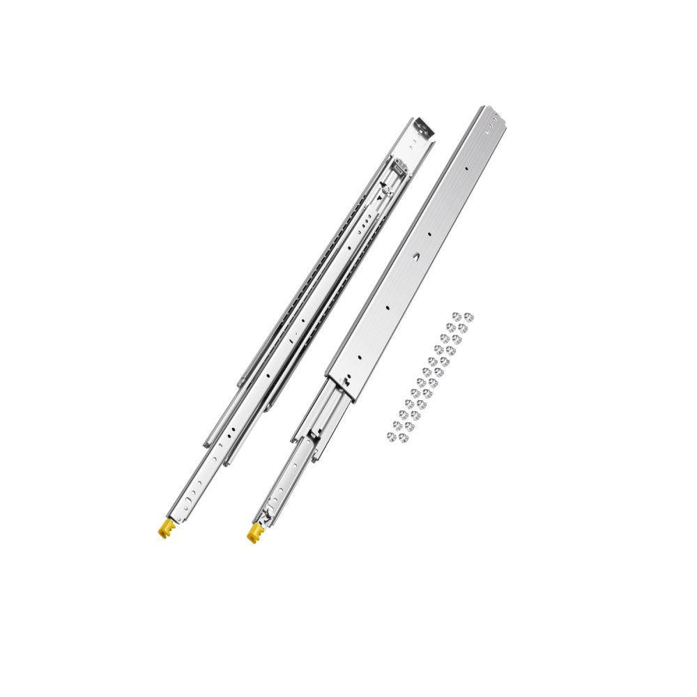 7601Z-40" - 500lbs Heavy-Duty Steel Drawer Slides with Dual-Locking Mechanism