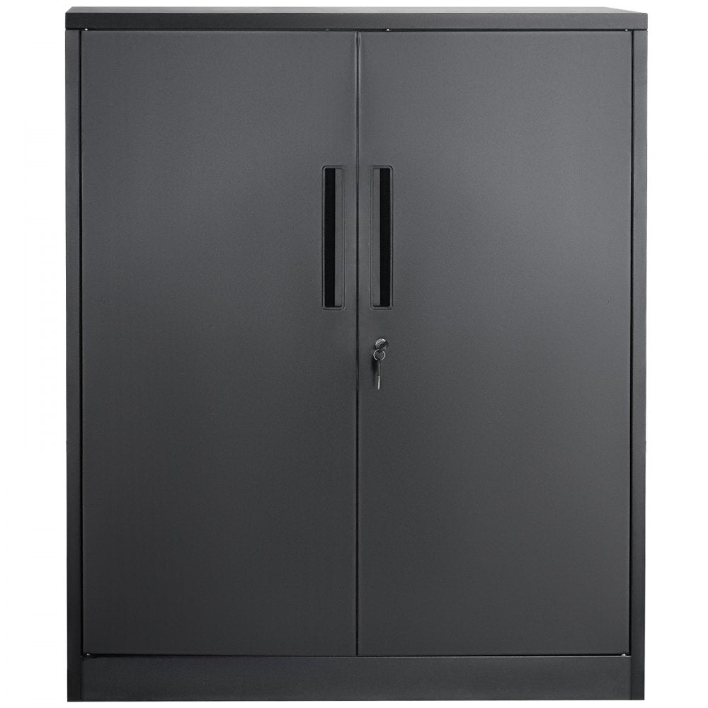 010219292057 - Versatile Metal Storage Cabinet with 2 Shelves & Locking Design