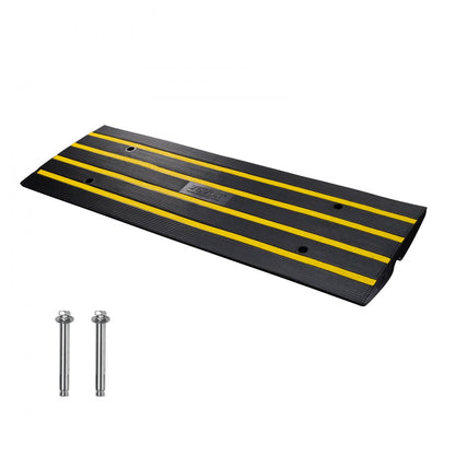 C03 - Heavy-Duty Rubber Curb Ramp, Non-Slip, Supports 33,069 lbs