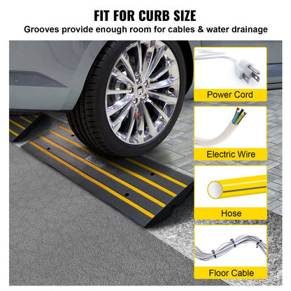C02 - VEVOR Durable Rubber Curb Ramp 48.1" L for Heavy Vehicles