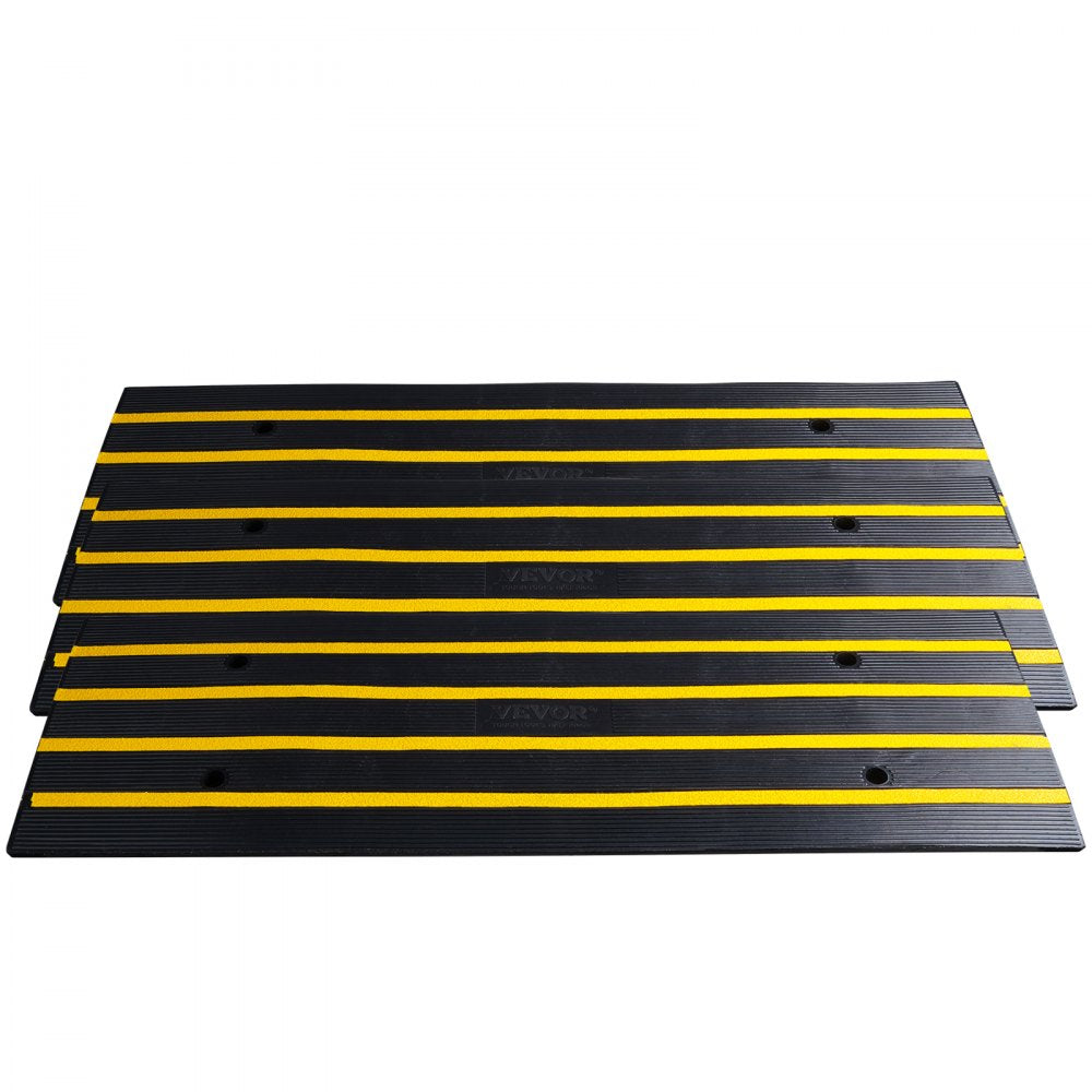 C03 - Heavy-Duty Rubber Curb Ramp for Steep Driveways, 33069 lbs Capacity