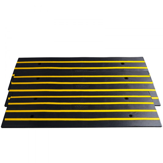 C03 - Heavy-Duty Rubber Curb Ramp for Steep Driveways, 33069 lbs Capacity