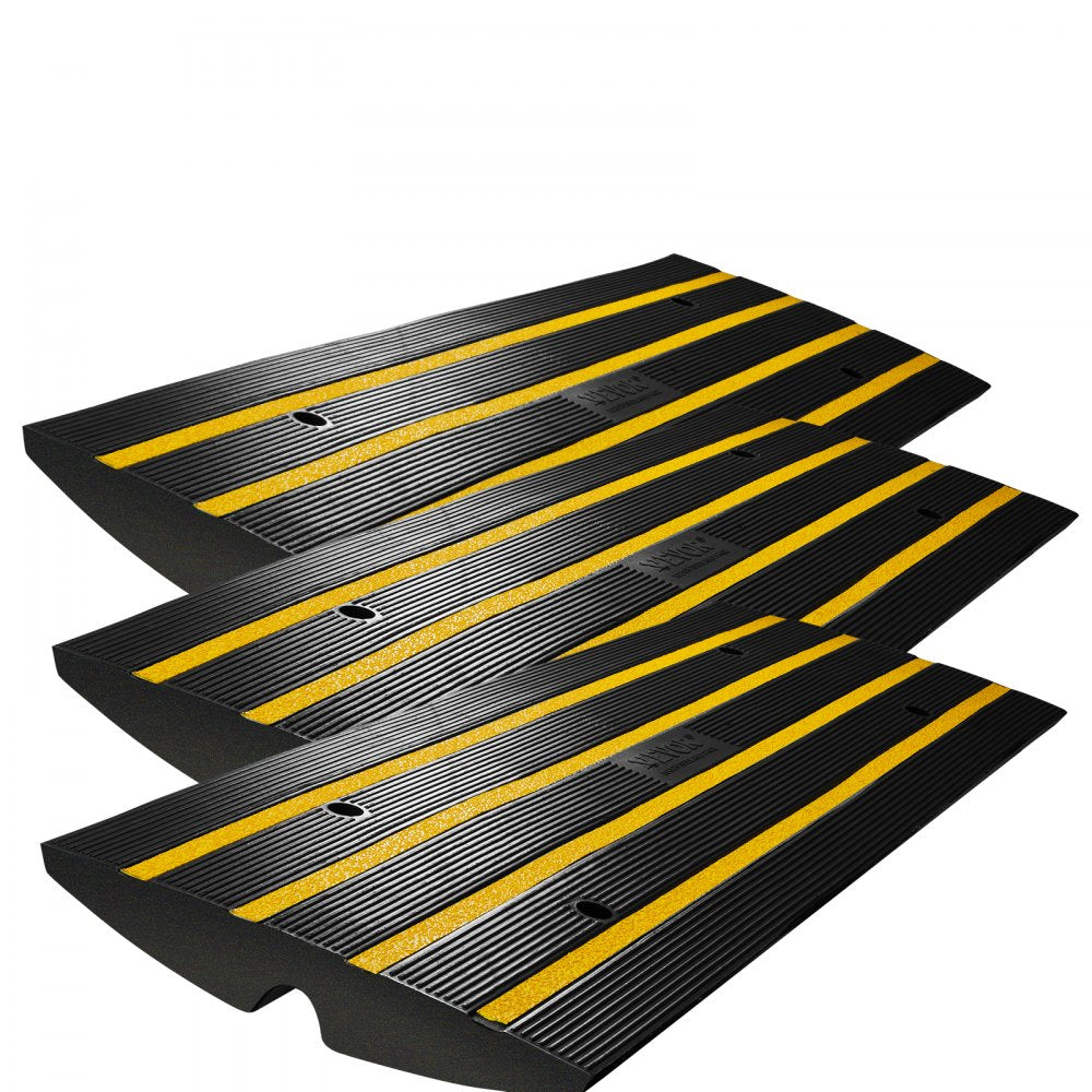 C03 - Heavy-Duty Rubber Curb Ramp for Steep Driveways, 33069 lbs Capacity