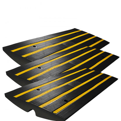 C03 - Heavy-Duty Rubber Curb Ramp for Steep Driveways, 33069 lbs Capacity