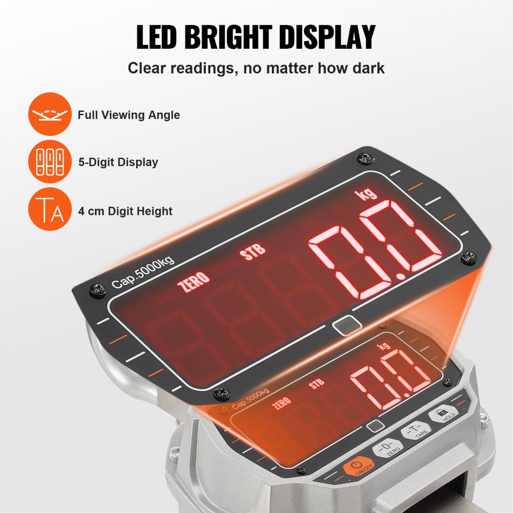 OCS-D - Heavy Duty 11000 lb VEVOR Digital Crane Scale with Precision Measurement