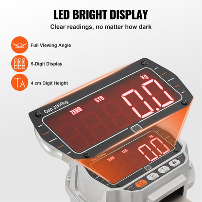 OCS-D - Heavy-Duty Digital Crane Scale, 6600 lb Capacity, Remote Control