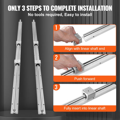 SBR16-C 1500L - 59" High-Carbon Steel Linear Guide Rail Set
