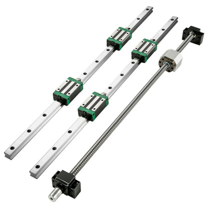 010531549953 - 1000mm Steel Linear Guide Rail Set with Blocks & Screw Kit