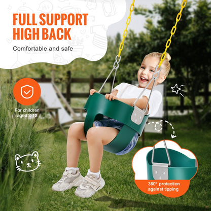 TL18B-12 - High Back Toddler Swing Seat for Safe Indoor/Outdoor Play