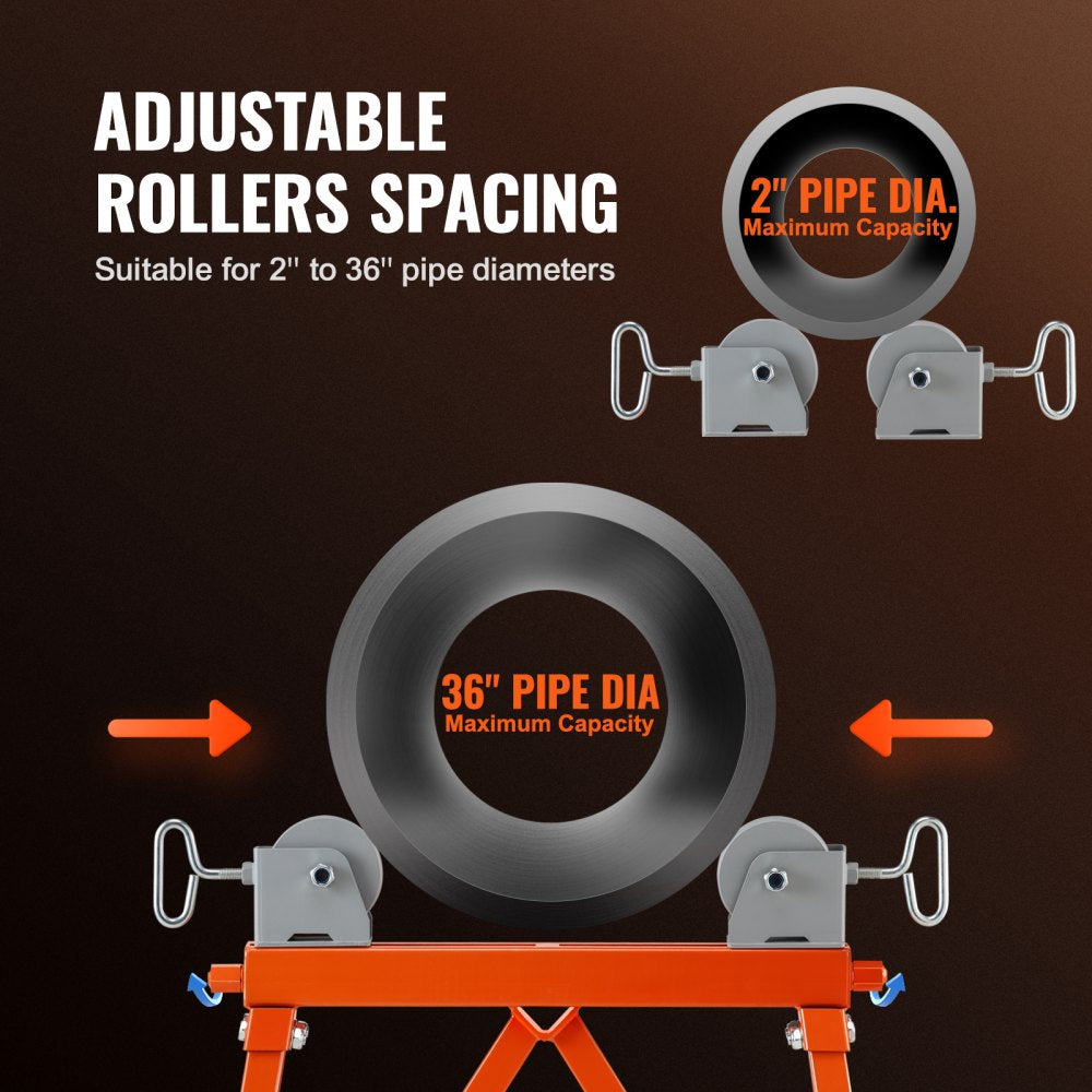 1110A - Durable Pipe Stand for 2-36" Pipes, 2500 lbs Load Capacity