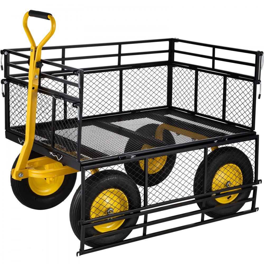 VV-HYTC-1400 - 44" Heavy-Duty Steel Garden Cart for 1400 lbs Capacity