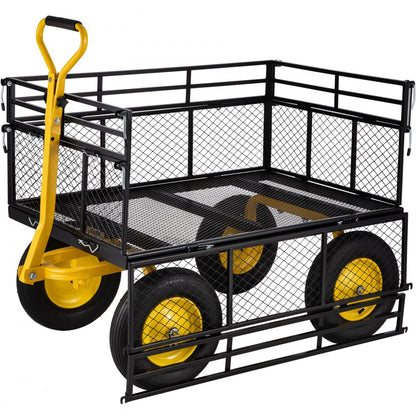 VV-HYTC-1400 - 44" Heavy-Duty Steel Garden Cart for 1400 lbs Capacity