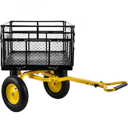 VV-HYTC-1400 - 44" Heavy-Duty Steel Garden Cart for 1400 lbs Capacity