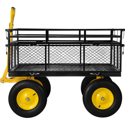 VV-HYTC-1400 - 44" Heavy-Duty Steel Garden Cart for 1400 lbs Capacity