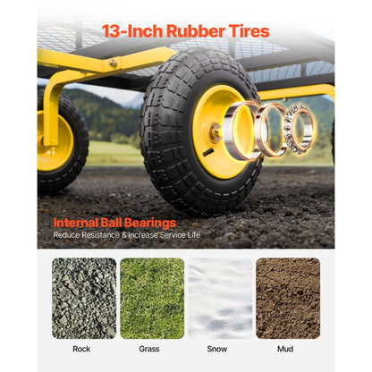 V1200 - 1200-lb Heavy-Duty Garden Cart with 2-in-1 Design and 13in Tires