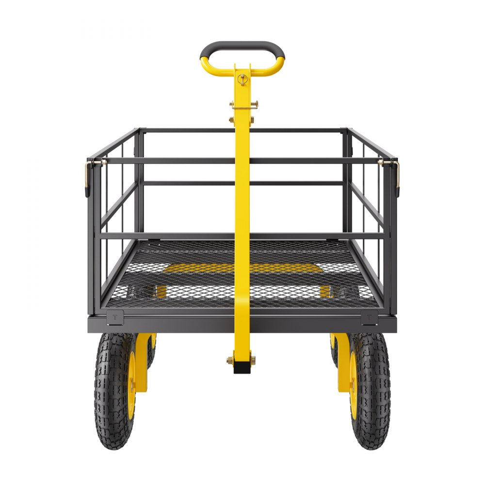 V1400 - Heavy-Duty 1400 lb Steel Garden Cart with 13" Tires and Multi-Function Design