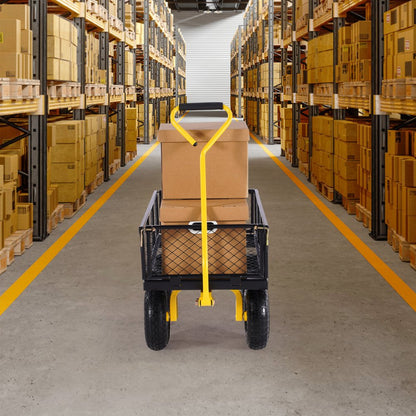 V500 - 500 lbs Q235 Steel Garden Cart with 10-in Tires