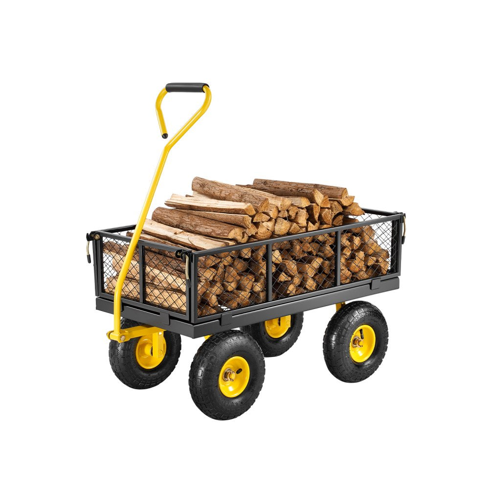 V500 - 500 lbs Q235 Steel Garden Cart with 10-in Tires