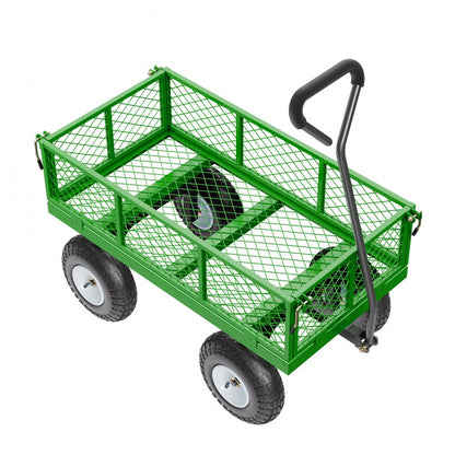 V680 - 680 lb Heavy-Duty Q235 Steel Garden Cart with 10-in Wheels