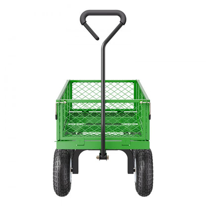 V680 - 680 lb Heavy-Duty Q235 Steel Garden Cart with 10-in Wheels