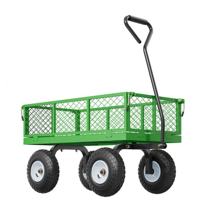 V680 - 680 lb Heavy-Duty Q235 Steel Garden Cart with 10-in Wheels