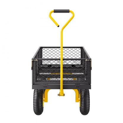 V900 - 900 lbs Q235 Steel 2-in-1 Garden Cart with Rubber Tires