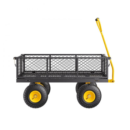 V900 - 900 lbs Q235 Steel 2-in-1 Garden Cart with Rubber Tires