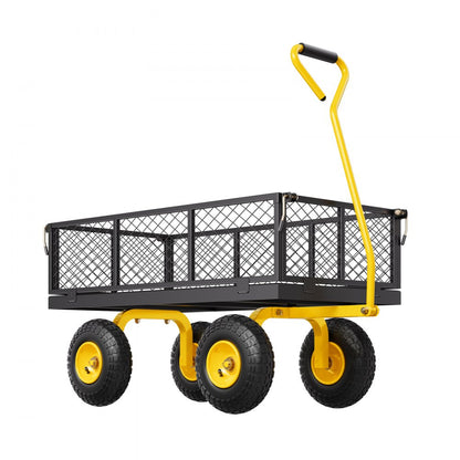 V900 - 900 lbs Q235 Steel 2-in-1 Garden Cart with Rubber Tires