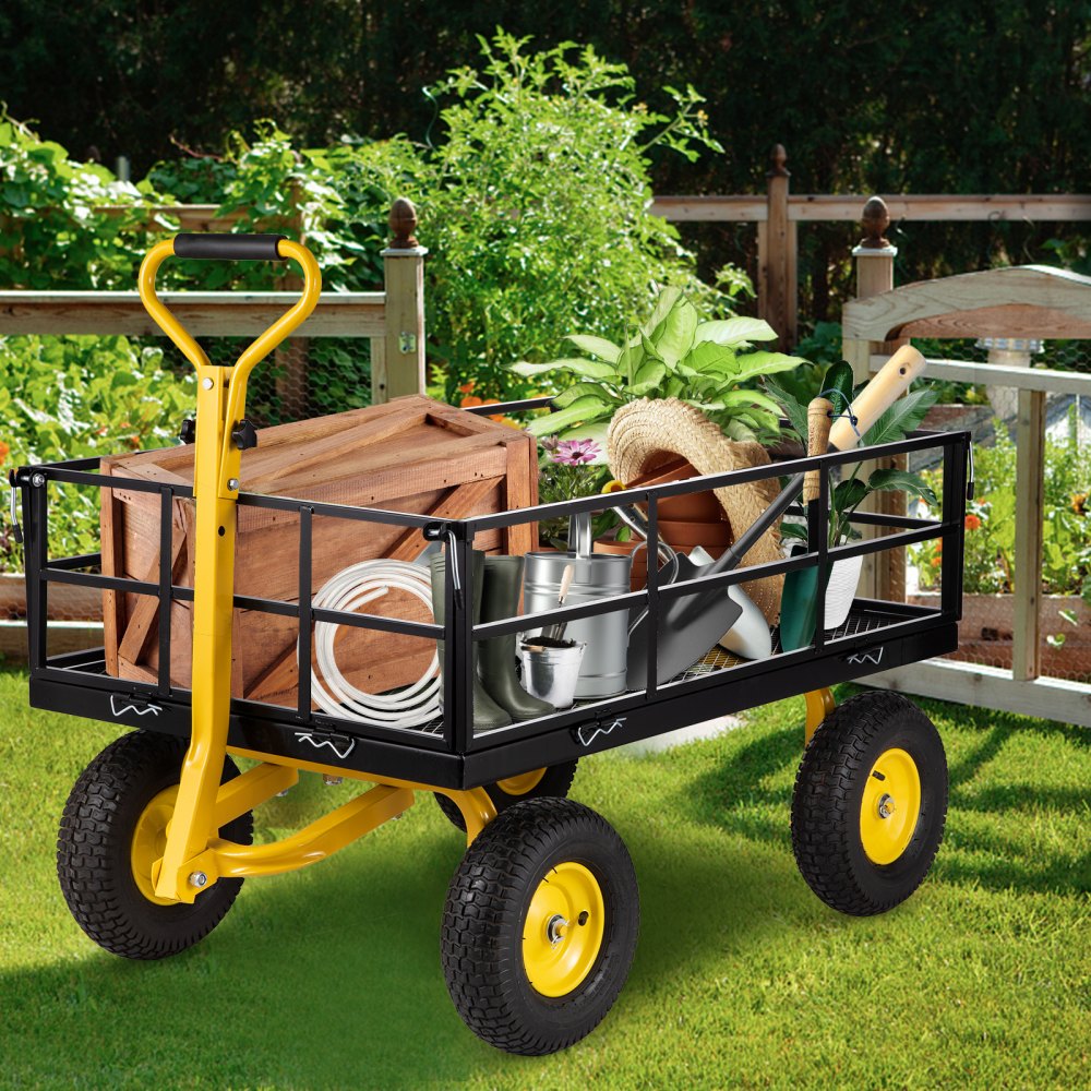 VV-HYTC-1200 - Heavy Duty 44" Steel Garden Cart with 1200 lbs Capacity