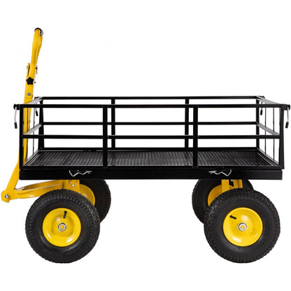 VV-HYTC-1200 - Heavy Duty 44" Steel Garden Cart with 1200 lbs Capacity