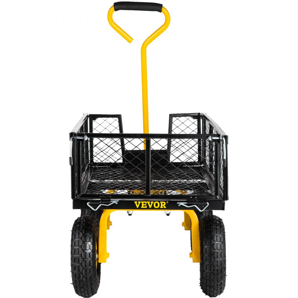 VV-HYTC-900 - Heavy-Duty 900 lbs Steel Garden Cart with Removable Mesh Sides
