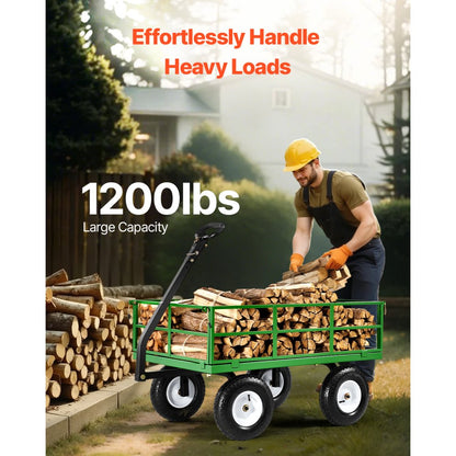 V1200G - Heavy-Duty 2-in-1 Garden Cart with 1200 lb Capacity