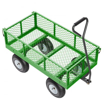 V900G - 900 lbs Q235 Steel 2-in-1 Garden Cart with 10-in Tires