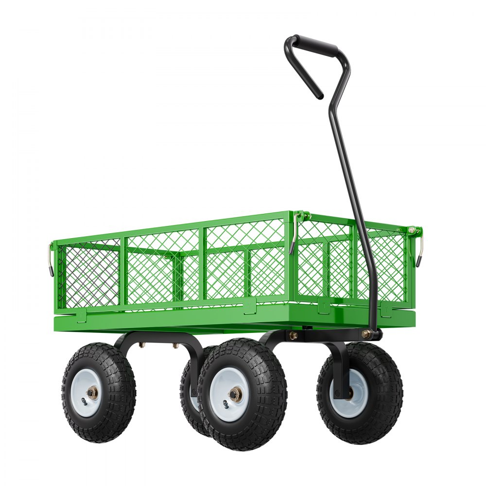 V900G - 900 lbs Q235 Steel 2-in-1 Garden Cart with 10-in Tires